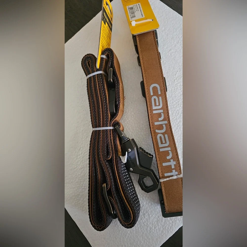 Carhartt Tan Field Dog Collar (L) and Carhartt Tan Field Leash (L)